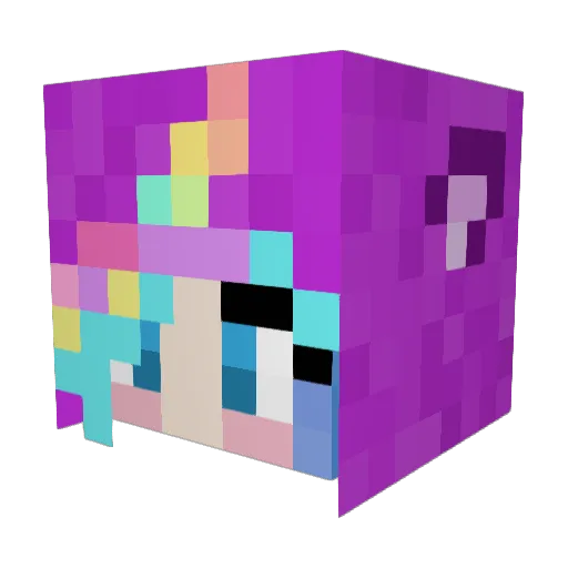 twinklybuttons Minecraft avatar head, 3D render