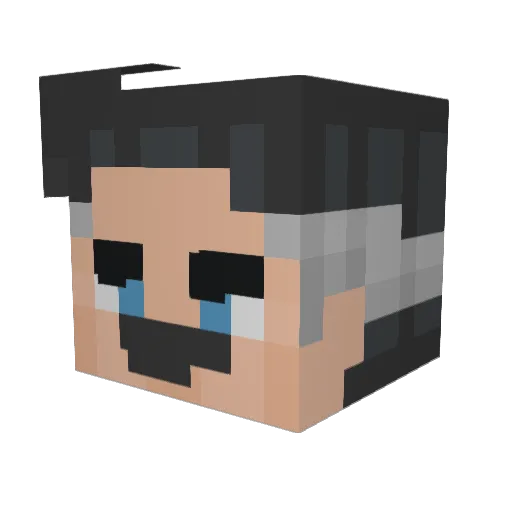 twinkygoblinx Minecraft avatar head, 3D render