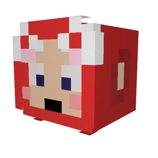 twinkytubby Minecraft avatar head, 3D render