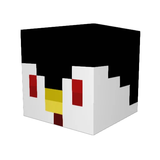 twinpenguinlord Minecraft avatar head, 3D render