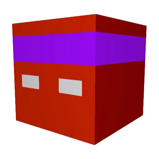 twinzon Minecraft avatar head, 3D render