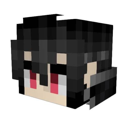 twist_ Minecraft avatar head, 3D render