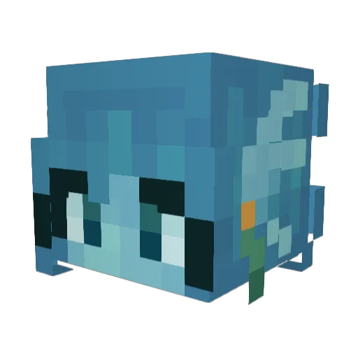 twistedfinch Minecraft avatar head, 3D render