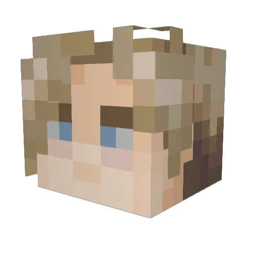 twistedtoms Minecraft avatar head, 3D render