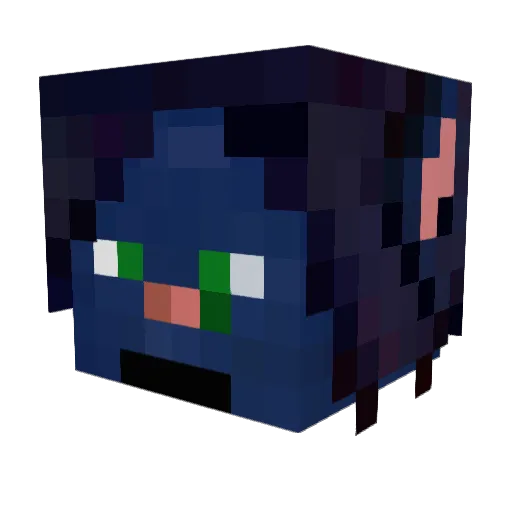 twistyd Minecraft avatar head, 3D render