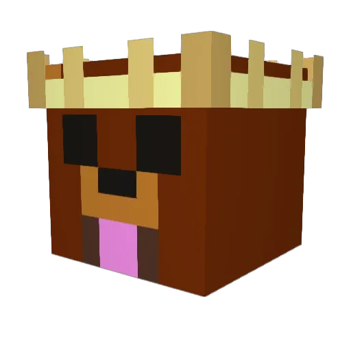 twitch_codemessi Minecraft avatar head, 3D render