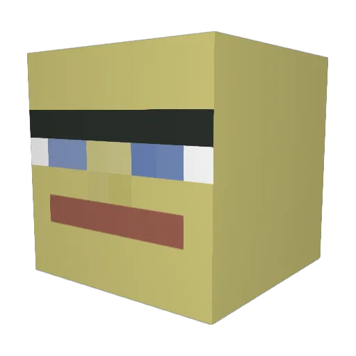 twlovs Minecraft avatar head, 3D render