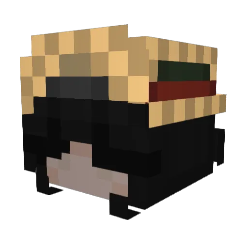 twmillie Minecraft avatar head, 3D render