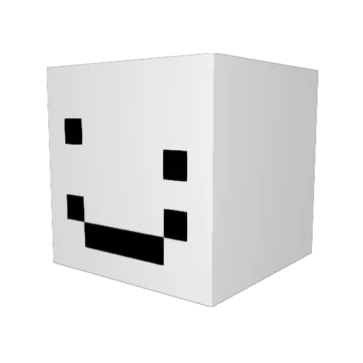 twoapril Minecraft avatar head, 3D render