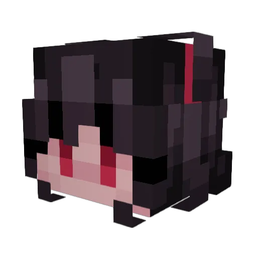 twocupski Minecraft avatar head, 3D render