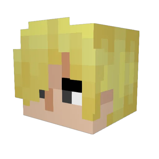 twodeadteens Minecraft avatar head, 3D render