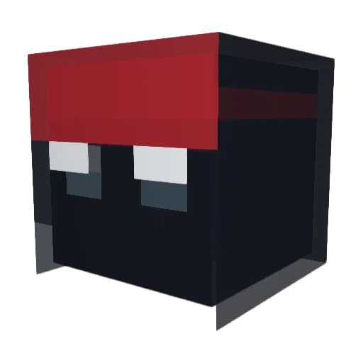 twohashow Minecraft avatar head, 3D render