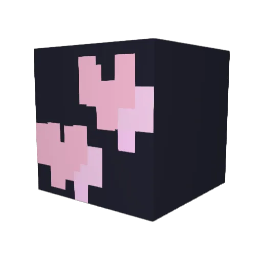 twohearts Minecraft avatar head, 3D render