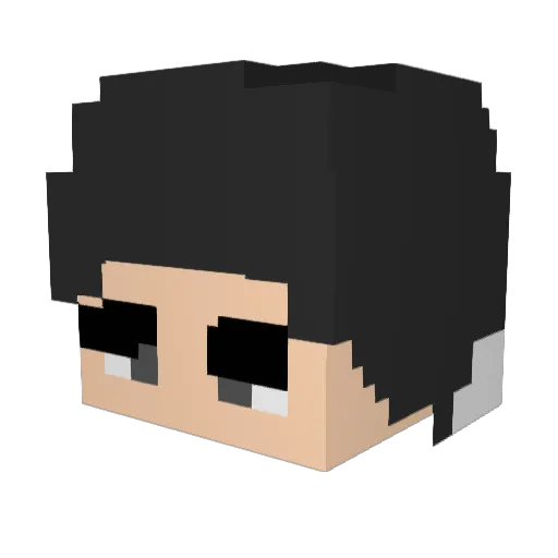 twohoon Minecraft avatar head, 3D render