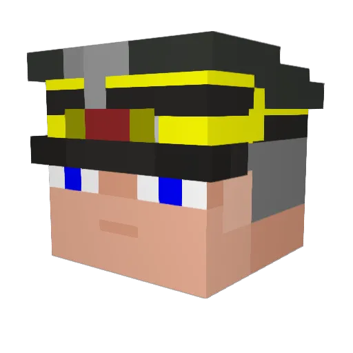 twojastarabeton Minecraft avatar head, 3D render