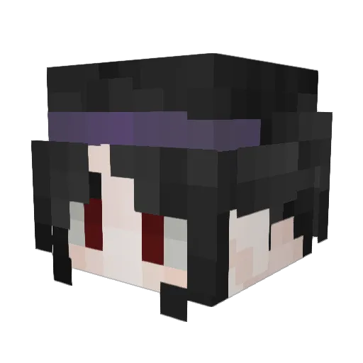 twokeys Minecraft avatar head, 3D render