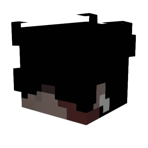 twoof Minecraft avatar head, 3D render