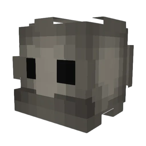 tworetro Minecraft avatar head, 3D render