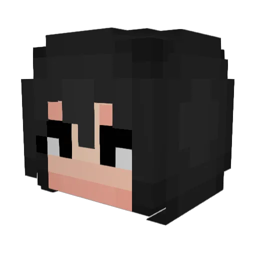 twotimer Minecraft avatar head, 3D render