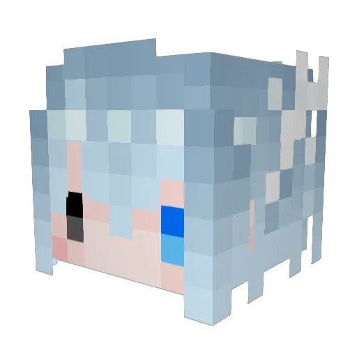 twrayray Minecraft avatar head, 3D render