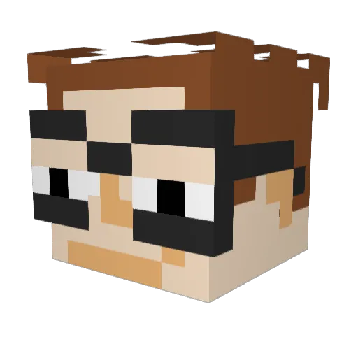twrkonmyface Minecraft avatar head, 3D render
