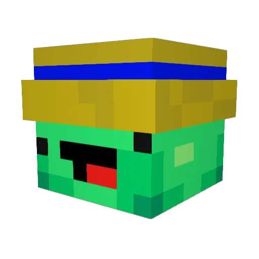 twrtled Minecraft avatar head, 3D render