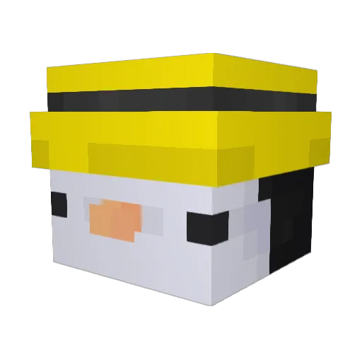 twth Minecraft avatar head, 3D render
