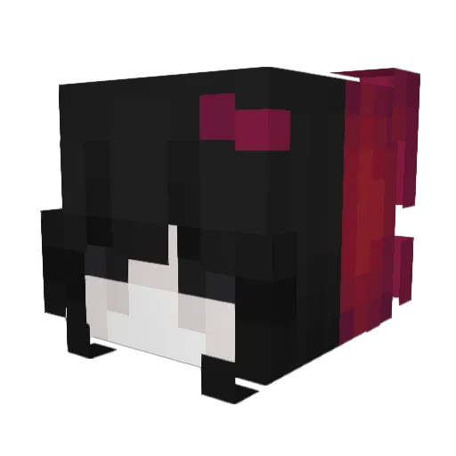 twtte Minecraft avatar head, 3D render