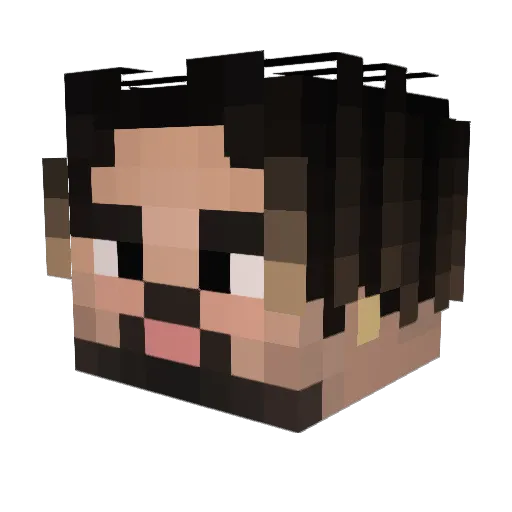 twunkle Minecraft avatar head, 3D render