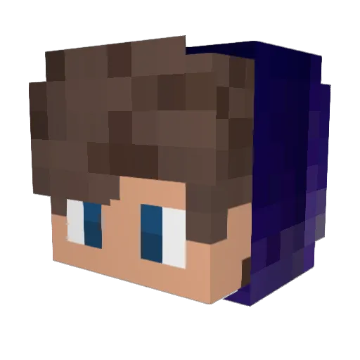 twxggz Minecraft avatar head, 3D render