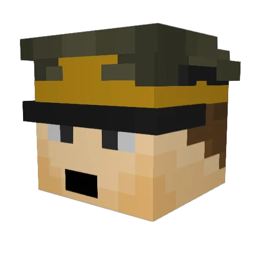 twxzyy Minecraft avatar head, 3D render