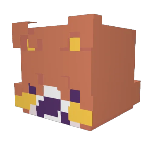 twyli Minecraft avatar head, 3D render
