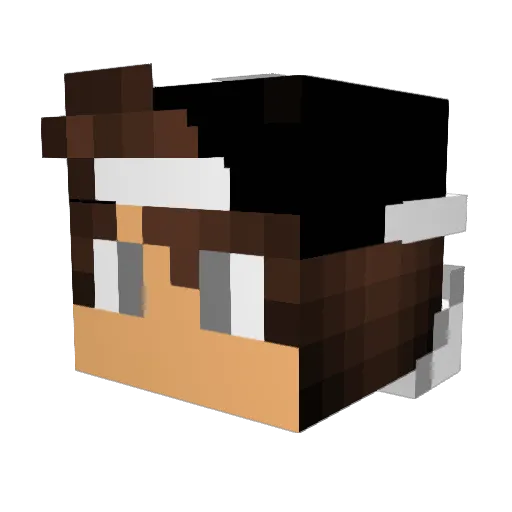 twystysauce Minecraft avatar head, 3D render