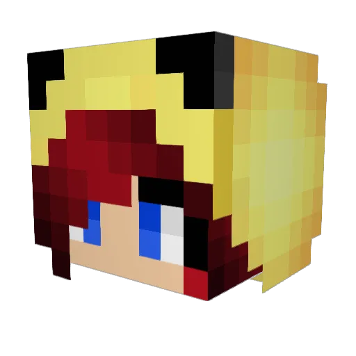 txacf_ Minecraft avatar head, 3D render