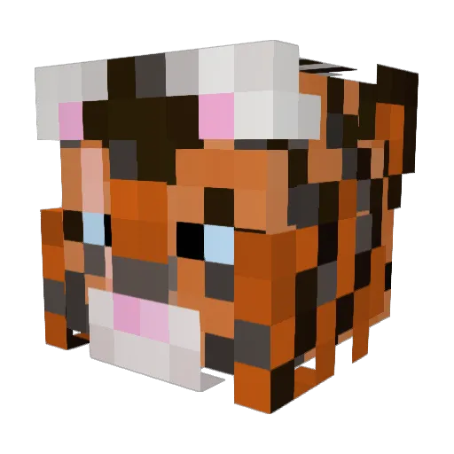txandre Minecraft avatar head, 3D render