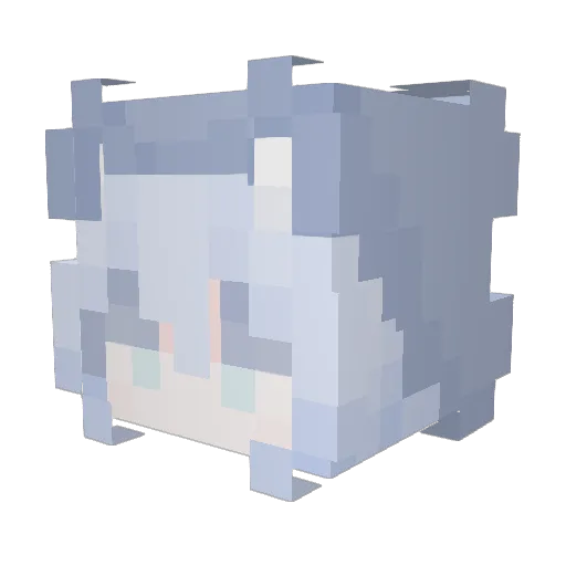txkj Minecraft avatar head, 3D render