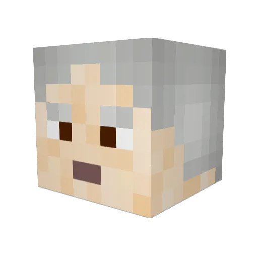 txkz Minecraft avatar head, 3D render