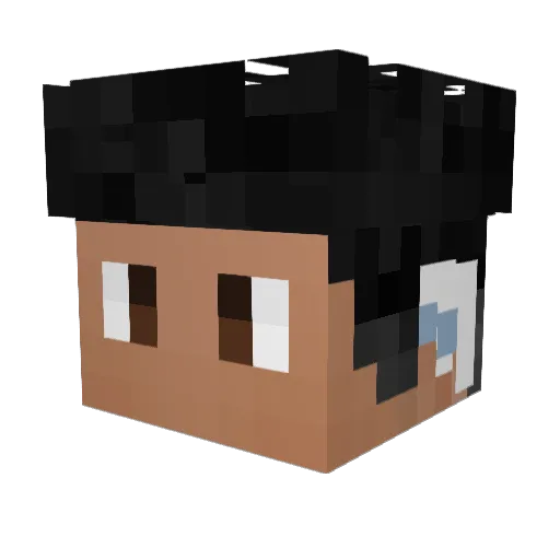 txs_ed41K Minecraft avatar head, 3D render