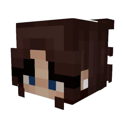 txzizaa Minecraft avatar head, 3D render