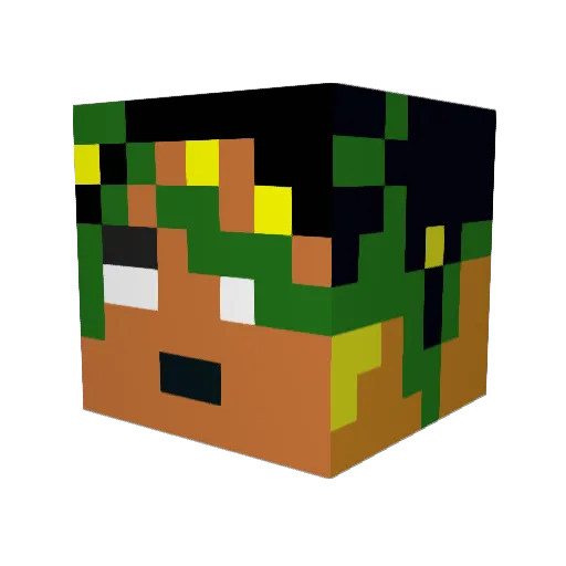 ty4u Minecraft avatar head, 3D render