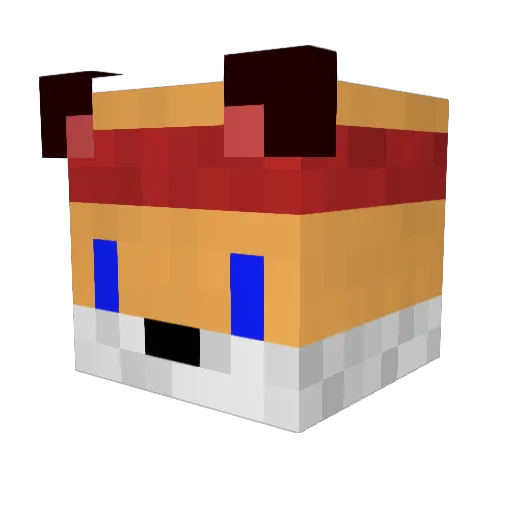 tyaaa Minecraft avatar head, 3D render