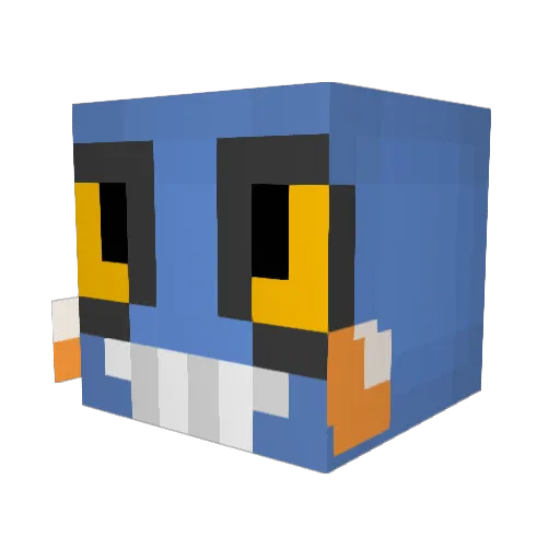 tyaien Minecraft avatar head, 3D render