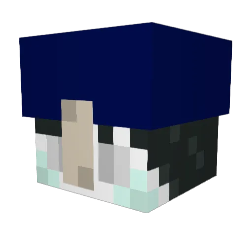 tyamame Minecraft avatar head, 3D render