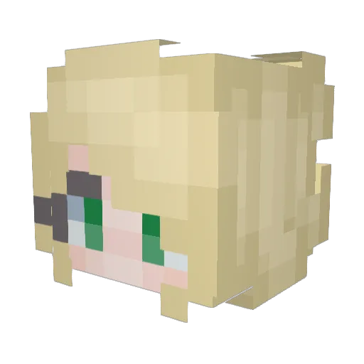 tyamatix Minecraft avatar head, 3D render