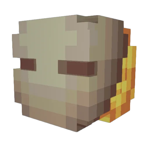 tycal Minecraft avatar head, 3D render