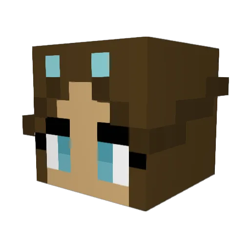 tycheeeking Minecraft avatar head, 3D render