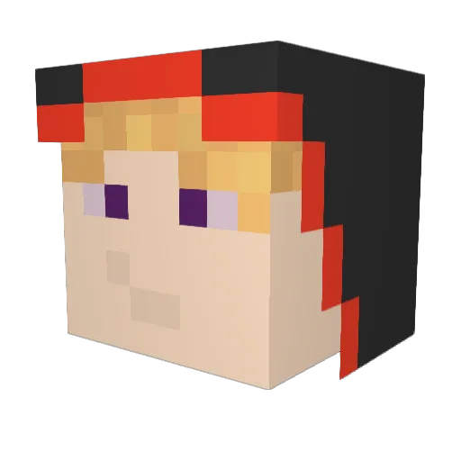 tyedyeguy Minecraft avatar head, 3D render