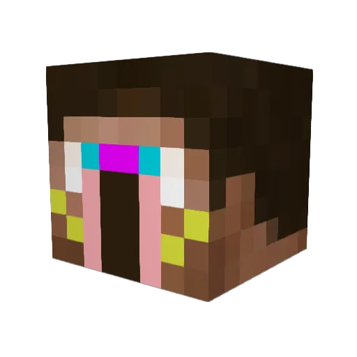 tylernoon Minecraft avatar head, 3D render