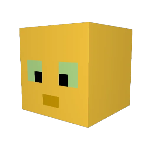 tymicg Minecraft avatar head, 3D render