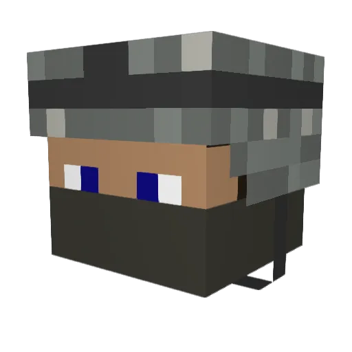 tymich Minecraft avatar head, 3D render